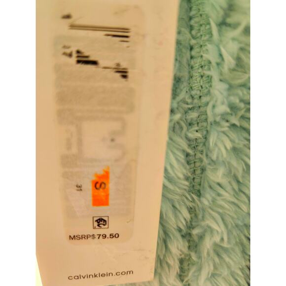 NWT Calvin Klein Performance Women's Fuzzy Sherpa Vest Jacket Green S - Picture 6 of 8